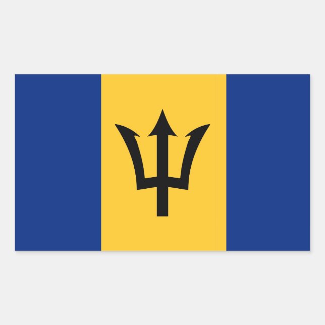 PEGATINA RECTANGULAR BARBADOS (Anverso)