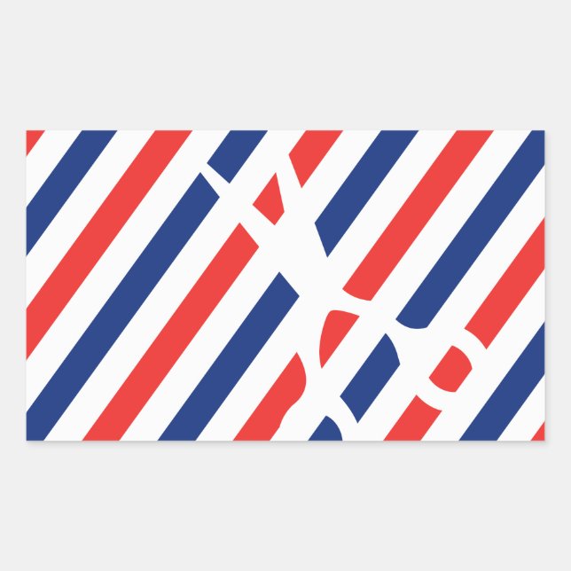 Pegatina Rectangular Barber Scissors (Anverso)