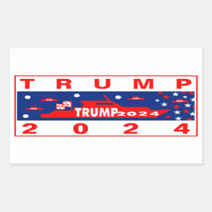 PEGATINA RECTANGULAR BARCOS DE TRUMP 2024
