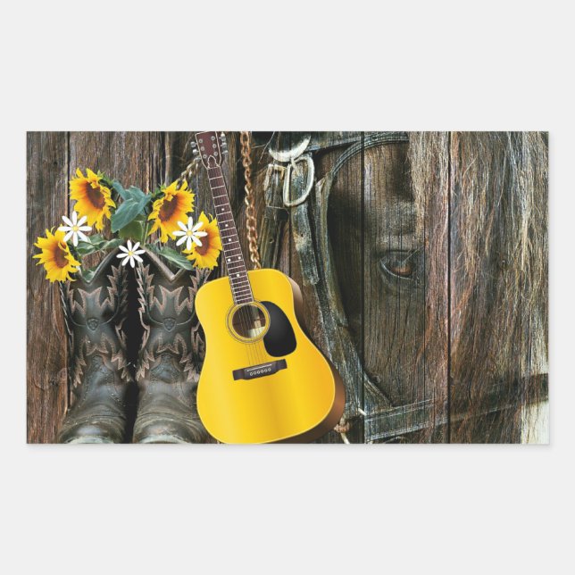 Pegatina Rectangular Barn en Dios en el que confiamos (Anverso)