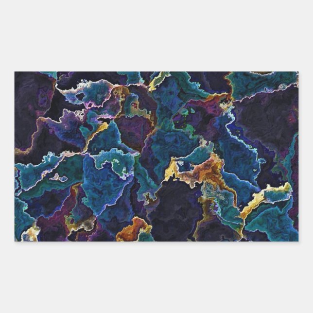 Pegatina Rectangular Barrido de petróleo (Anverso)