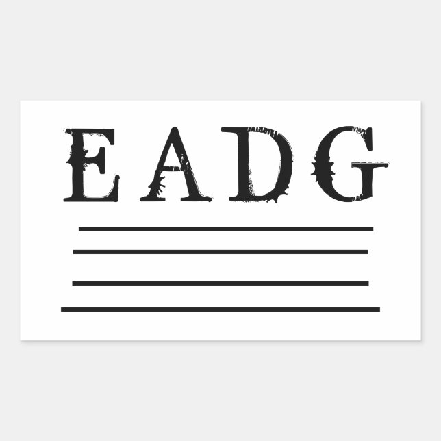 Pegatina Rectangular Bass Tuned (Anverso)