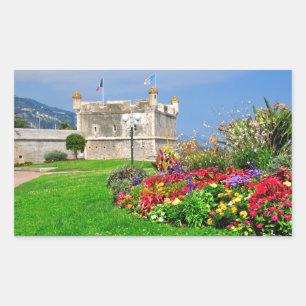 Pegatina Rectangular Bastión de Menton en Francia