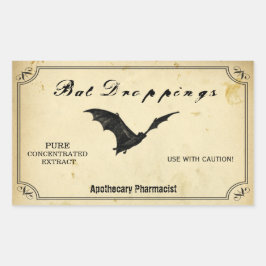 Pegatina Rectangular Bat de Halloween arroja murciélagos de precaución