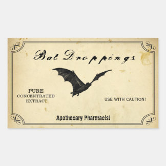 Pegatina Rectangular Bat de Halloween arroja murciélagos de precaución 