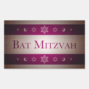 Pegatina Rectangular Bat Mitzvah