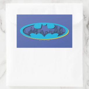 Pegatina Rectangular Batman   Símbolo de la ciudad de Arkham