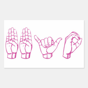 PEGATINA RECTANGULAR BBYO ASL