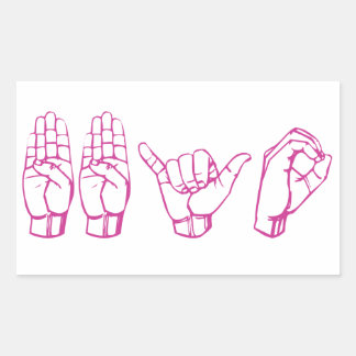 PEGATINA RECTANGULAR BBYO ASL