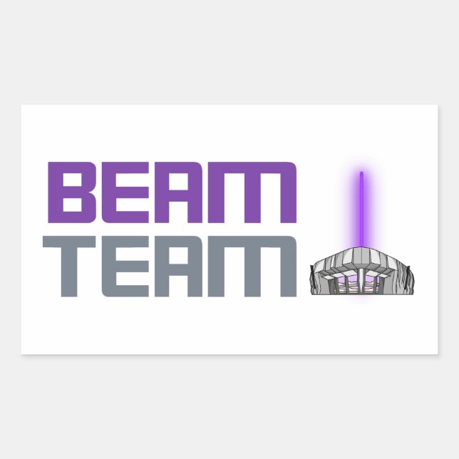 Pegatina Rectangular Beam Team - Sacramento Basketball (Anverso)