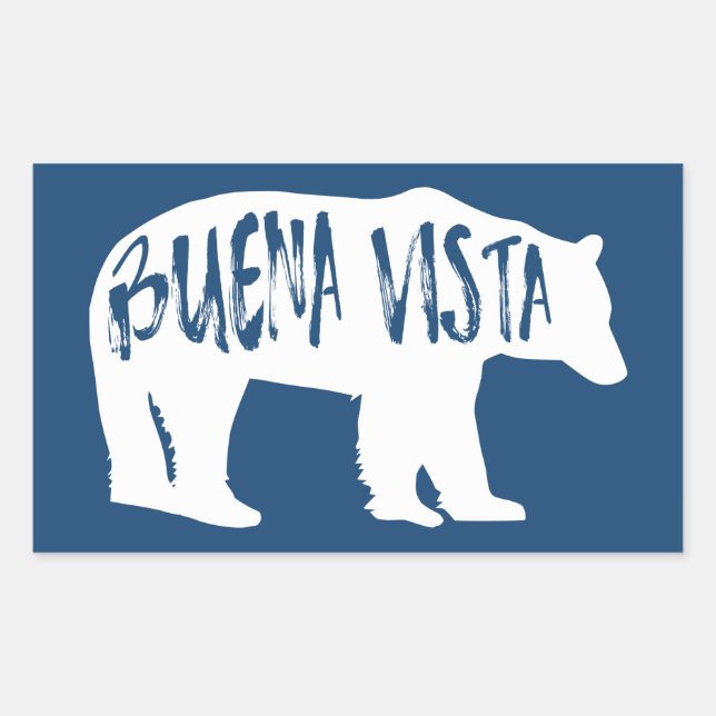 Pegatina Rectangular Bear de Buena Vista Colorado (Anverso)