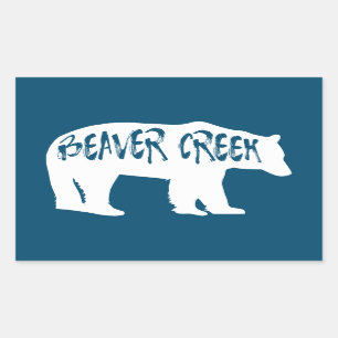 Pegatina Rectangular Beaver Creek Colorado Bear