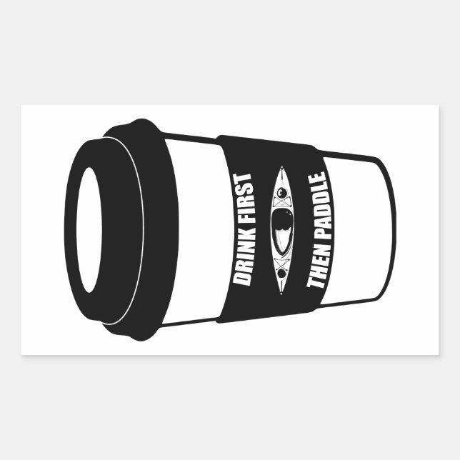 Pegatina Rectangular Beba primero y después remo (Anverso)