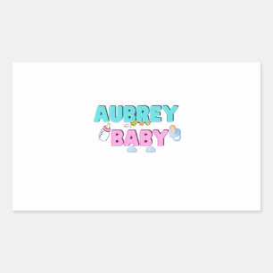 Pegatina Rectangular Bebé de Aubrey
