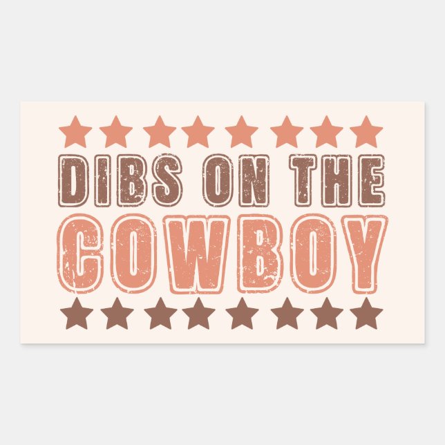 Pegatina Rectangular Bebés En El Vaquero (Anverso)