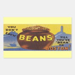 Pegatina Rectangular Bebidas al horno de Boston