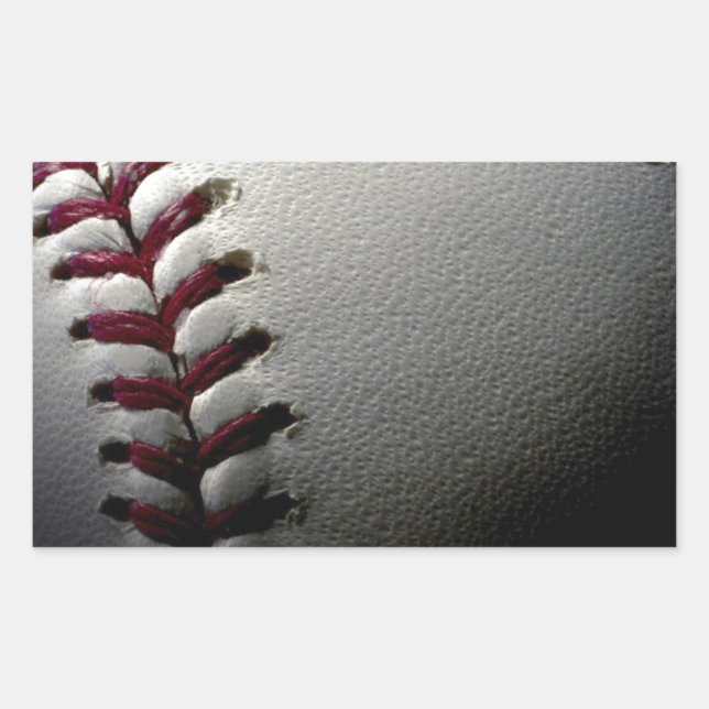 Pegatina Rectangular Béisbol de primer orden (Anverso)