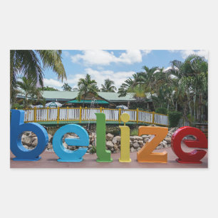 Pegatina Rectangular Belice vacaciones