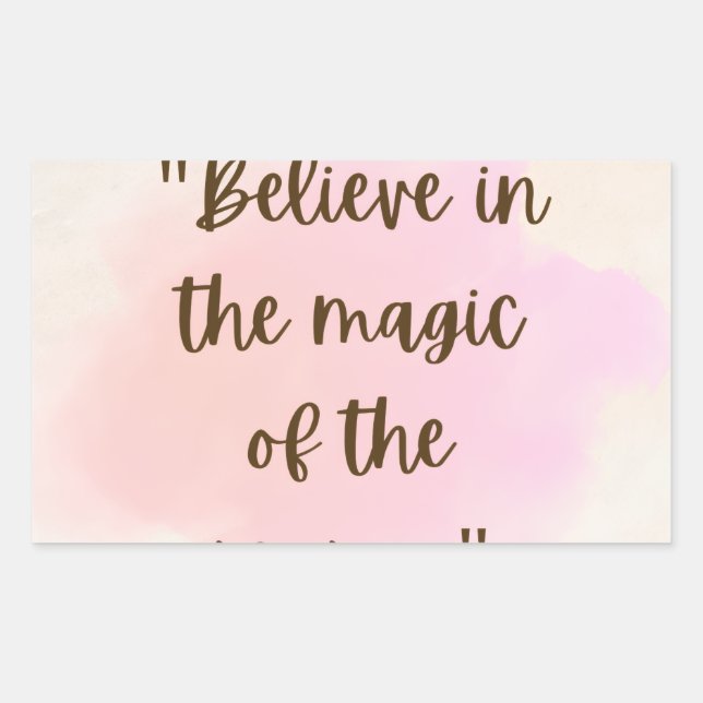 Pegatina Rectangular believe in the magic stickers (Anverso)
