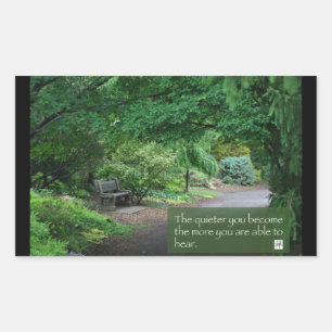 Pegatina Rectangular Bella Artes con palabras de sabiduría