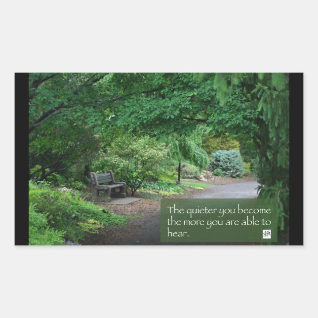 Pegatina Rectangular Bella Artes con palabras de sabiduría (Anverso)