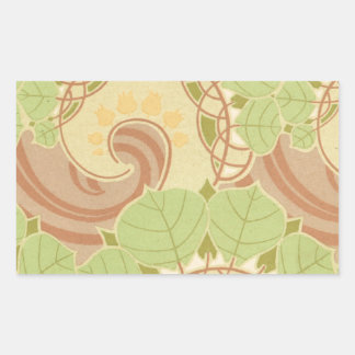 Pegatina Rectangular bello arte nouveau swift deja arte de patrón