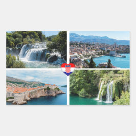 Pegatina Rectangular Bellos paisajes de Croacia - Europa