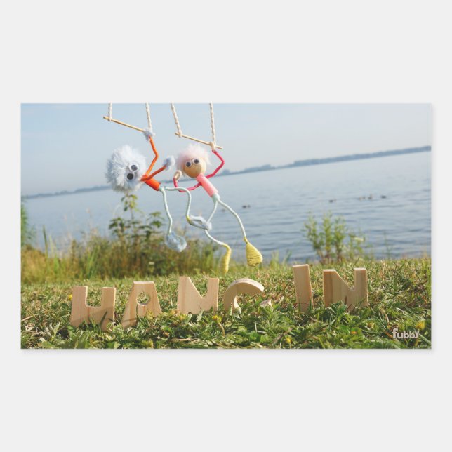 Pegatina Rectangular Bemoedigende fubby vibe. (Anverso)