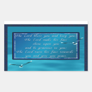 Pegatina Rectangular ¡Bendición de Aaronic!