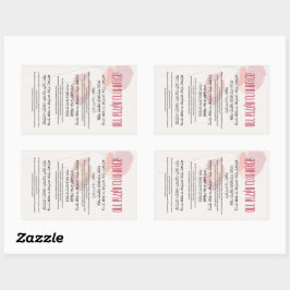 Pegatina Rectangular Bendiciones hebreas e inglesas para Hanukkah