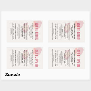 Pegatina Rectangular Bendiciones hebreas e inglesas para Hanukkah