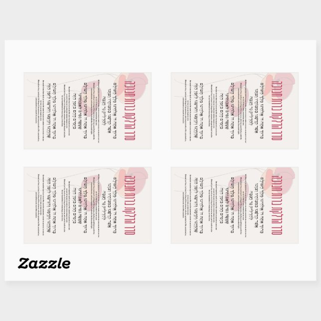 Pegatina Rectangular Bendiciones hebreas e inglesas para Hanukkah (Hoja)