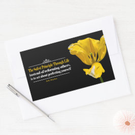 Pegatina Rectangular Benjamin Haydon Cita Inspiradora "Principio"