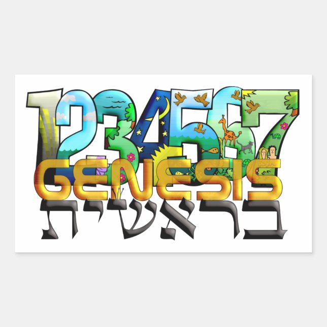 Pegatina Rectangular Bereshit (Anverso)