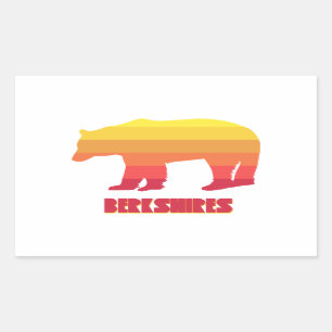 Pegatina Rectangular Berkshires Bear