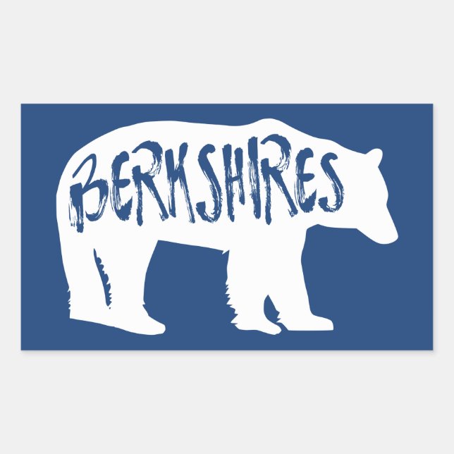Pegatina Rectangular Berkshires Bear (Anverso)