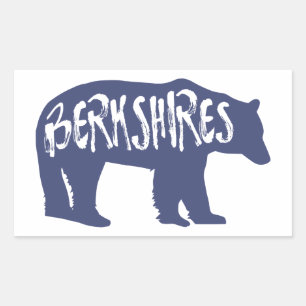 Pegatina Rectangular Berkshires Bear