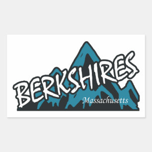 Pegatina Rectangular Berkshires Montañas de Massachusetts
