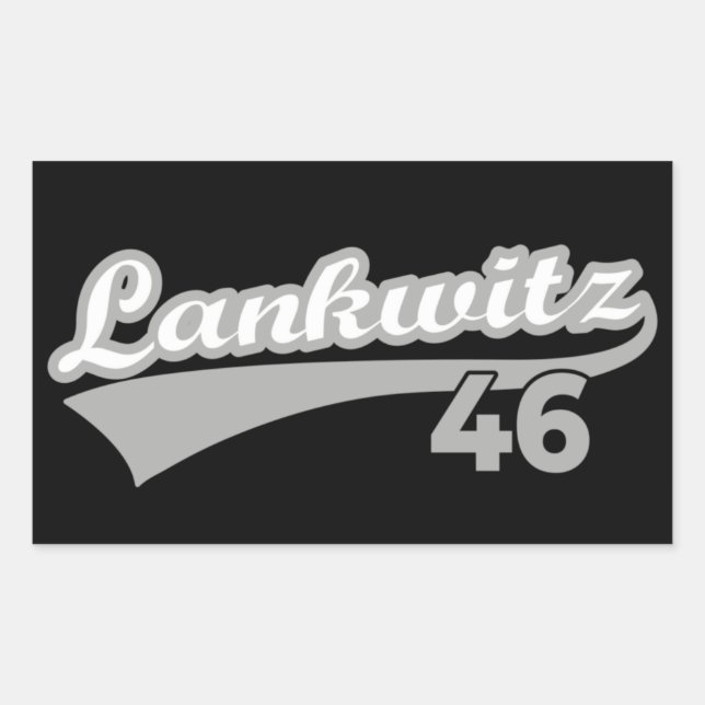 Pegatina Rectangular Berlin Lankwitz 46 Classic City Number (Anverso)