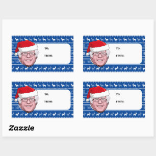 Pegatina Rectangular BERNIE SANDERS Hannukah