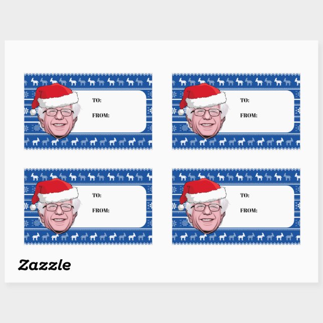 Pegatina Rectangular BERNIE SANDERS Hannukah (Hoja)