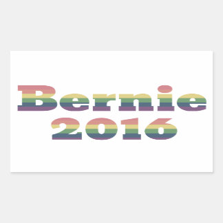 Pegatina Rectangular Bernie Sanders para presidente 2016