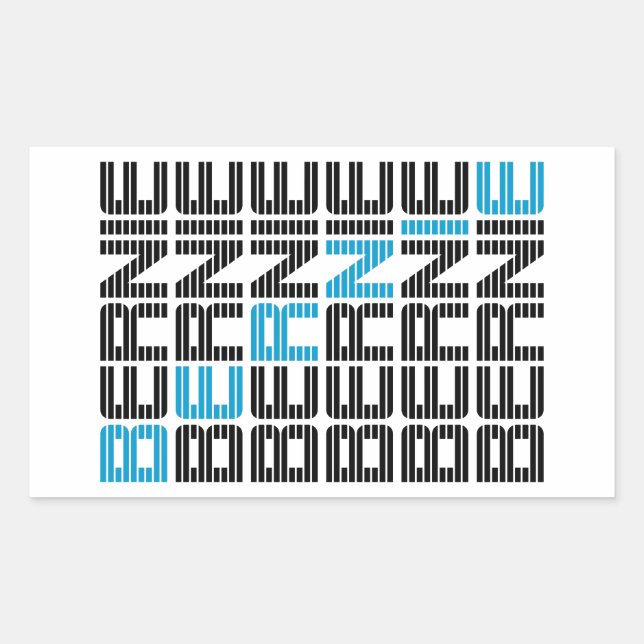 Pegatina Rectangular BERNIE sanders textStacks (Anverso)