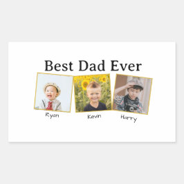 Pegatina Rectangular Best Dad Ever