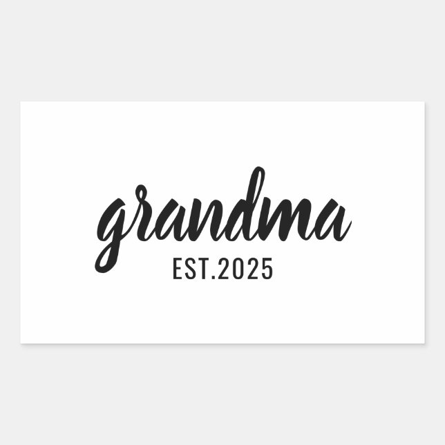 Pegatina Rectangular Best Grandma Ever | Happy Grandparents Day Cute (Anverso)