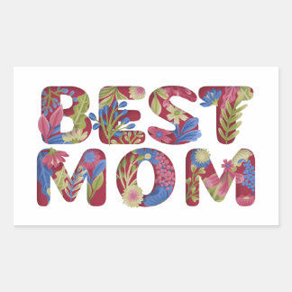 Pegatina Rectangular  Best Mom 