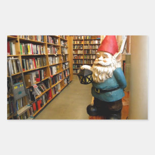 Pegatina Rectangular Biblioteca Gnome I