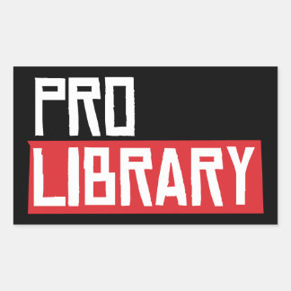PEGATINA RECTANGULAR BIBLIOTECA PRO