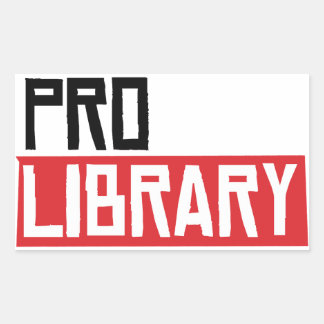 PEGATINA RECTANGULAR BIBLIOTECA PRO