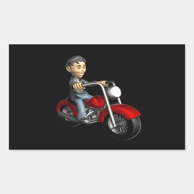 Pegatina Rectangular Bicicleta 9 (Anverso)